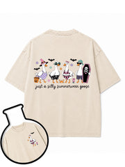 Just A Silly Summerween Goose Washed T-Shirt
