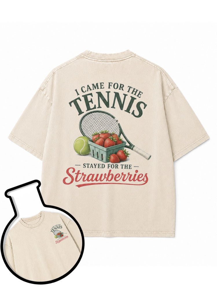 I CAME FOR THE TENNIS Washed T-Shirt