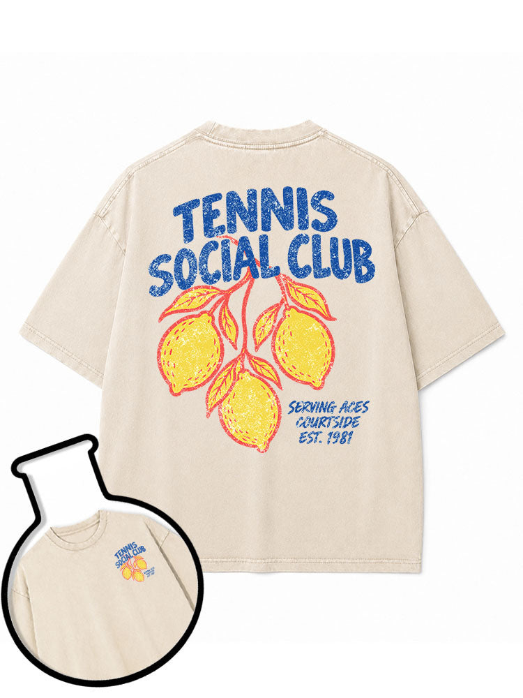 TENNIS SOCIAL CLUB Washed T-Shirt