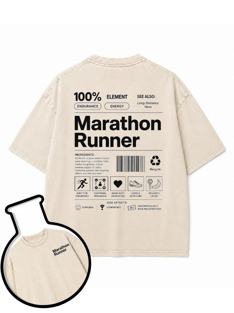 Marathon Runner Washed T-Shirt