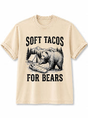 Soft Tacos for Bears Washed T-Shirt