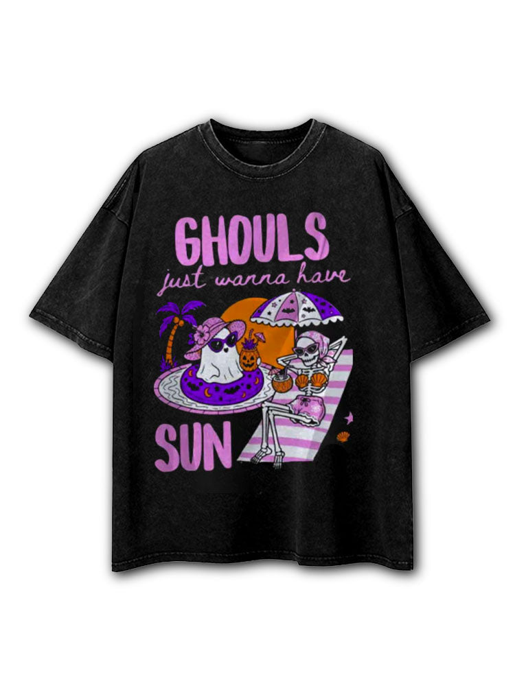 Ghouls Just Wanna Have Sun Washed T-Shirt