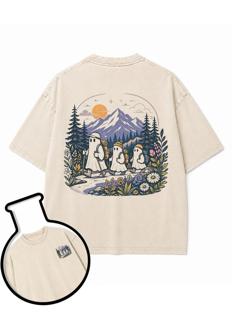 GHOSTS HIKING Washed T-Shirt