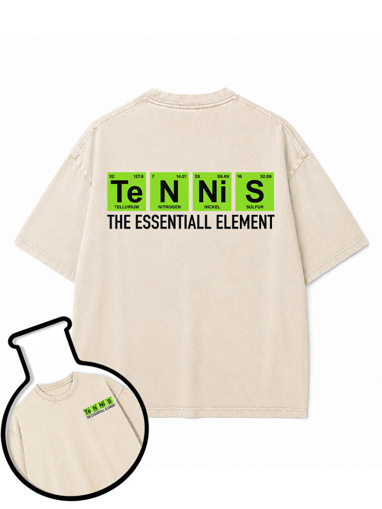 TENNIS THE ESSENTIALL ELEMENT Washed T-Shirt