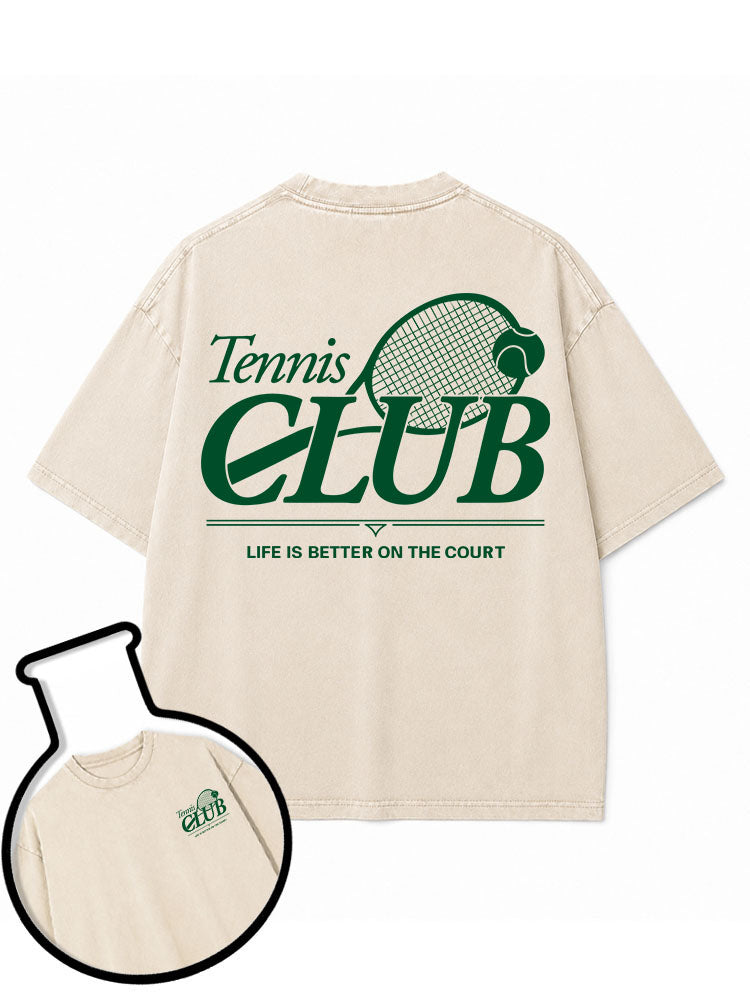 LIFE IS BETTER ON THE COURT Washed T-Shirt