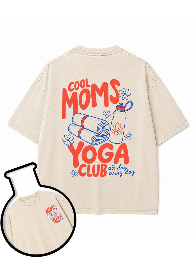 COOL MOMS YOGA CLUB Washed T-Shirt