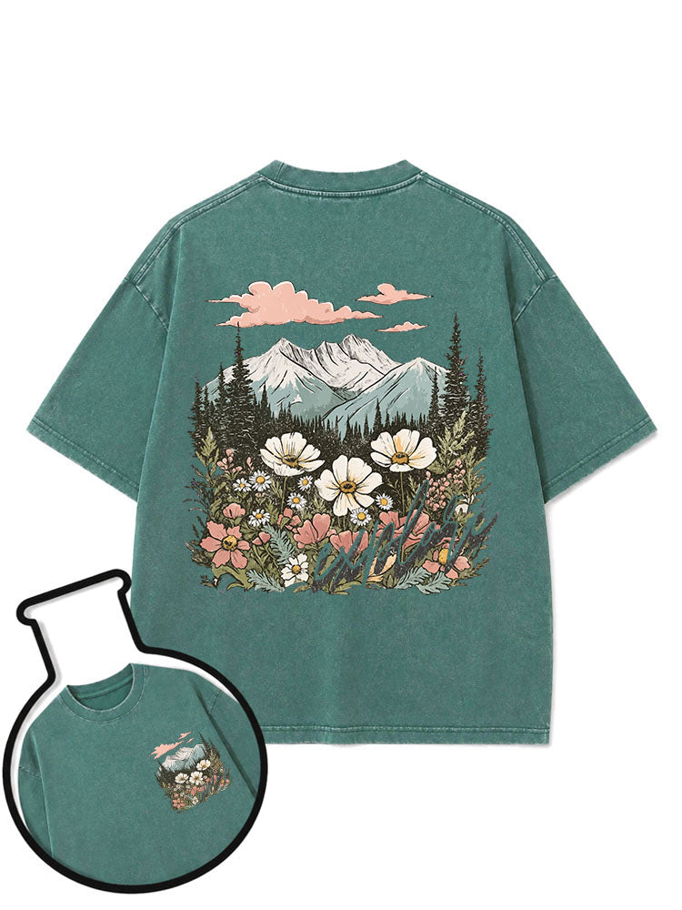 Explore Mountain Wildflower Washed T-Shirt