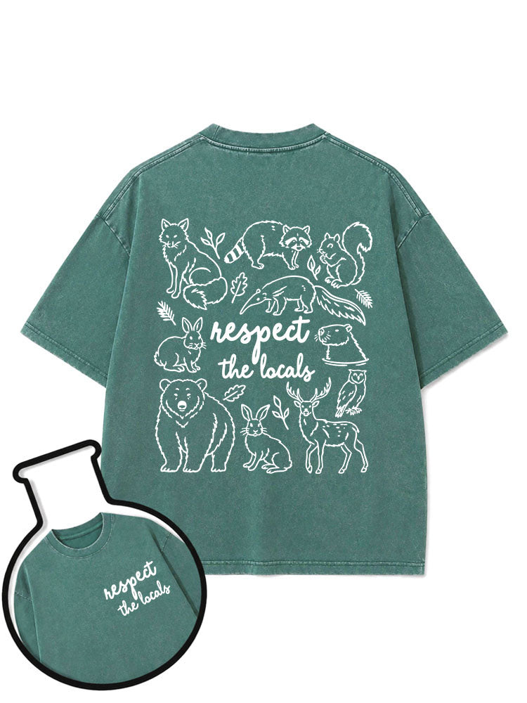 Respect the locals Washed T-Shirt