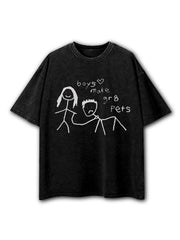 Boys Make Great Pets Washed T-Shirt