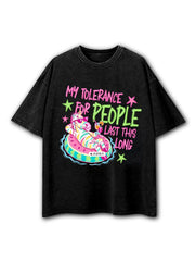 My Tolerance For People Last This Long Washed T-Shirt