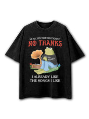 No Music Recs Unisex Washed T-Shirt