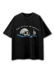Yeah I’m Fine No Worries Washed T-Shirt