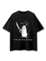 Flight Was Never An Option Washed T-Shirt