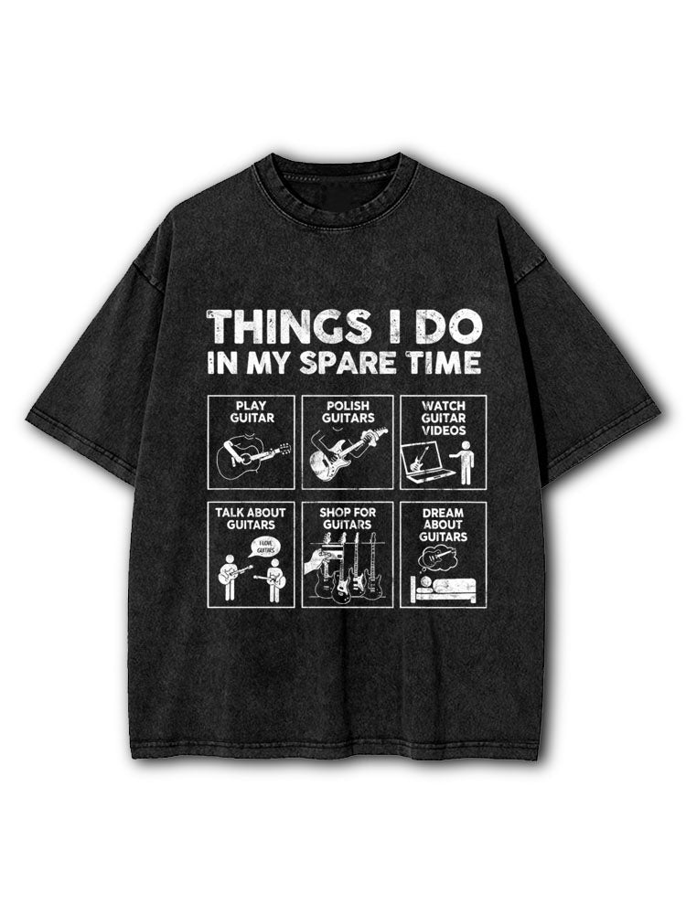 Things I Do in My Spare Time Washed T-Shirt