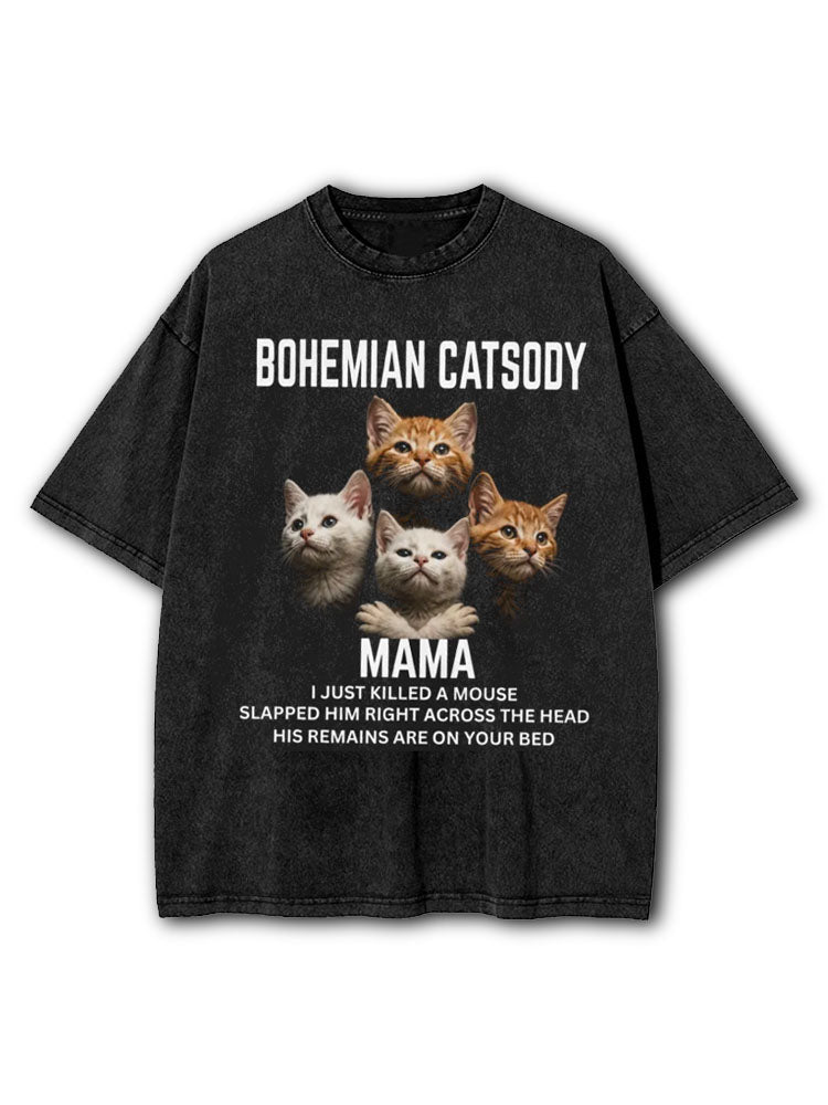 Mama I Just Killed A Mouse Washed T-Shirt