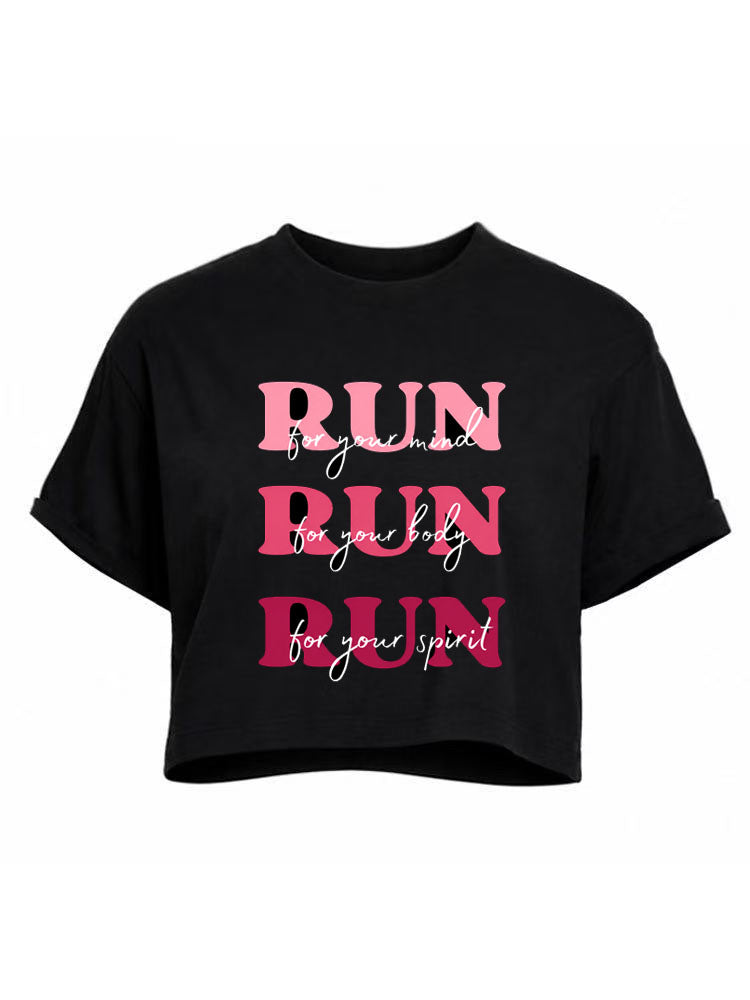 Run For Your Mind Crop Tops