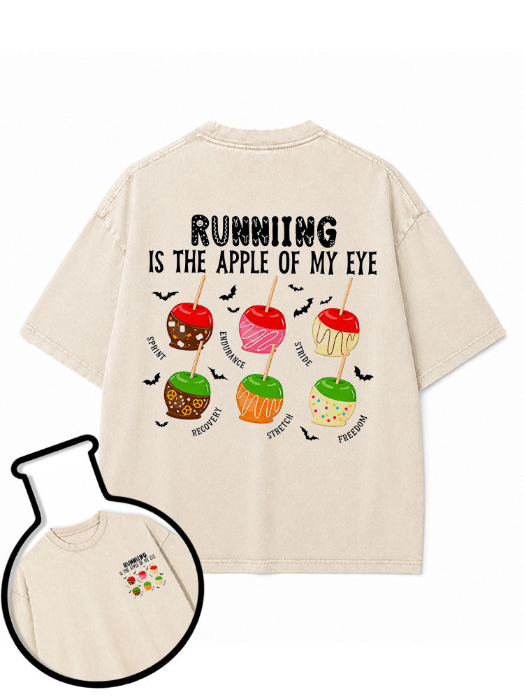 RUNNING IS THE APPLE OF MY EYE Washed T-Shirt