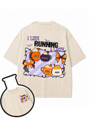 I LIKE RUNNING A LATTE Washed T-Shirt