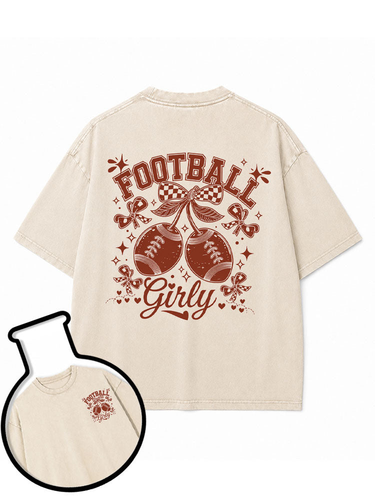 FOOTBALL Girly Washed T-Shirt