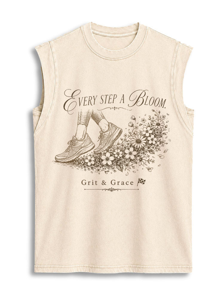 Every Step A Bloom Vintage Washed Cotton Tank Top