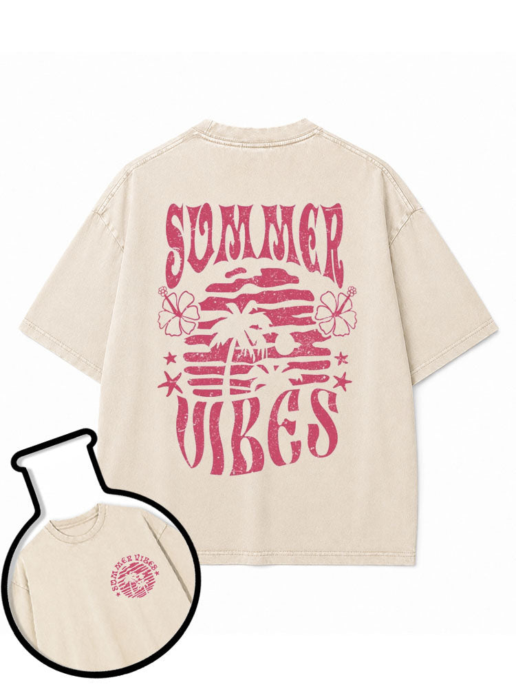 SUMMER VIBES Washed T-Shirt