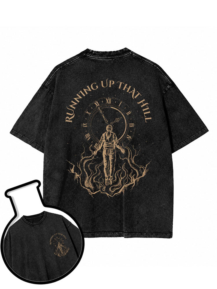RUNNING UP THAT HILL Washed T-Shirt