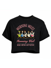 Morning Miles Running Crop Tops