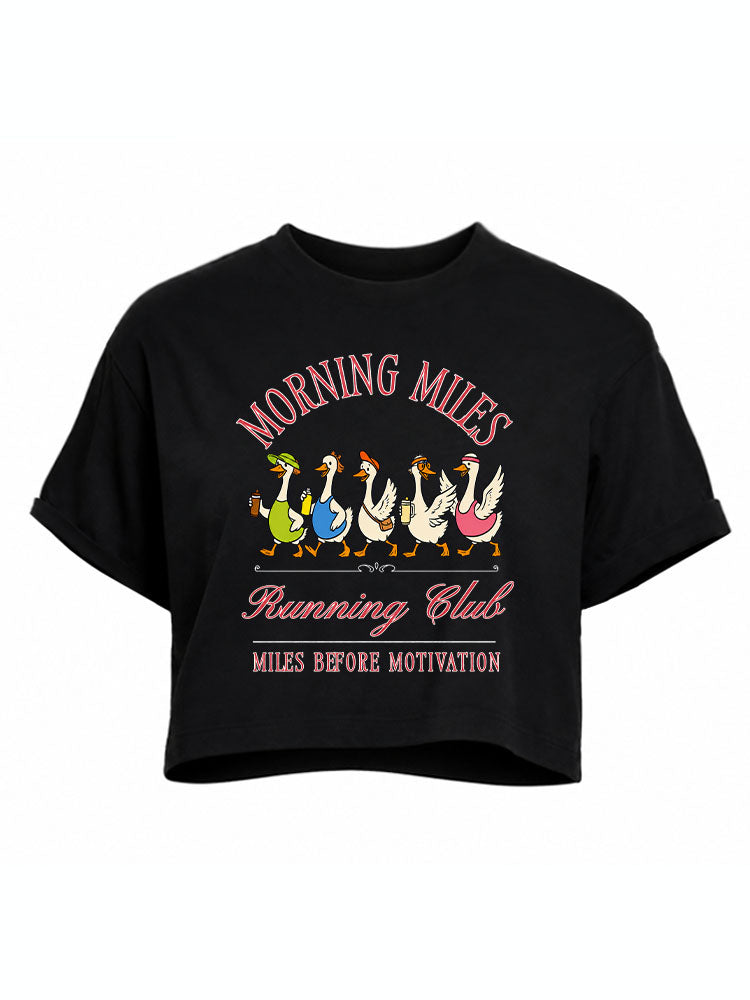 Morning Miles Running Crop Tops