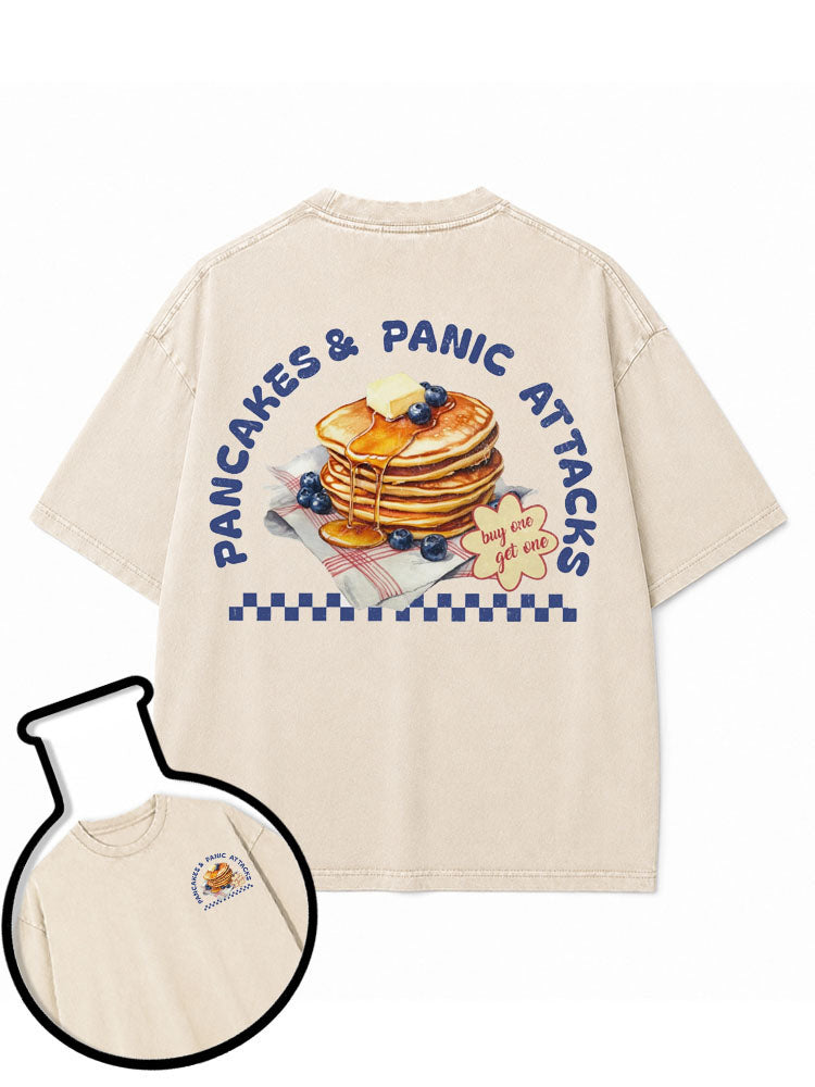 Pancakes & Panic Attacks Washed T-Shirt