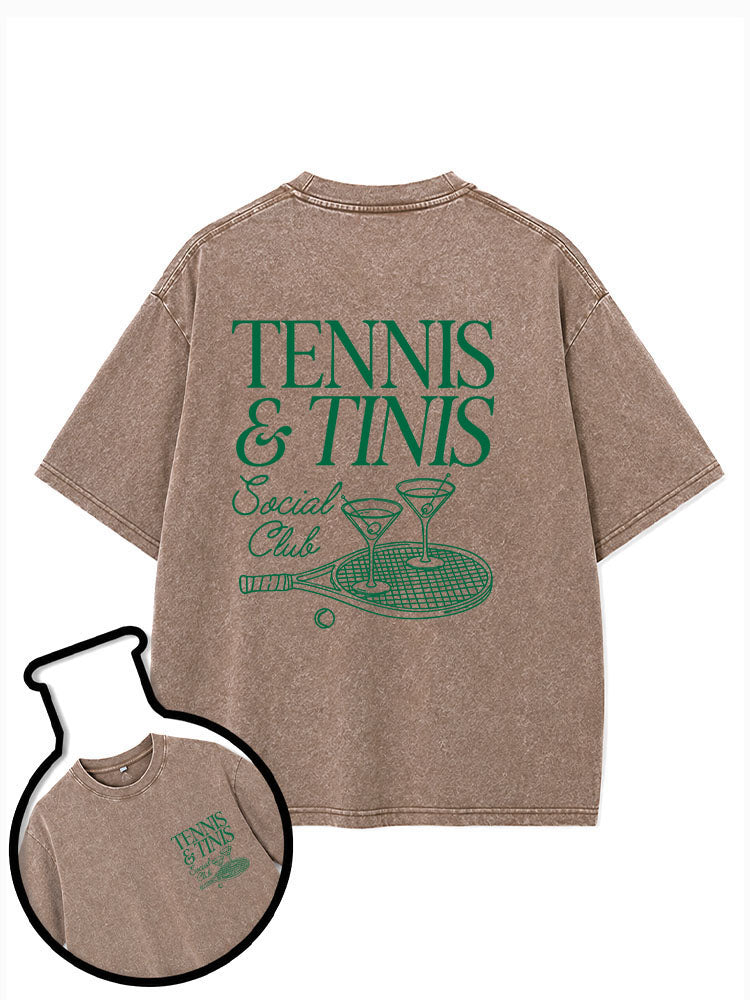 TENNIS & TINIS Social Club Washed T-Shirt