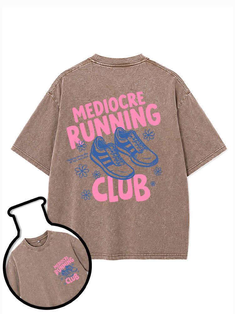 MEDIOCRE RUNNING CLUB Washed T-Shirt