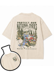 PROTECT OUR NATIONAL PARKS EXPLORE RESPONSIBLY Washed T-Shirt
