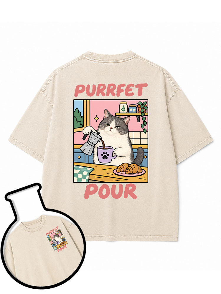 PURRFECT Pour Washed T-Shirt