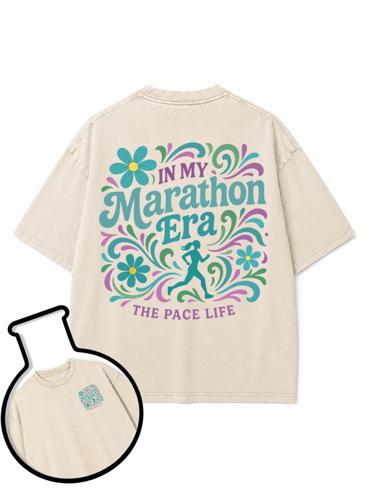 IN MY Marathon Era  THE PACE LIFE Washed T-Shirt