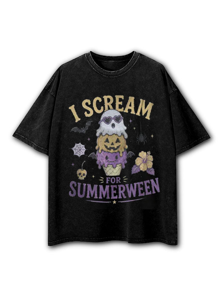 I Scream for Summerween Washed T-Shirt