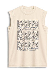 RUN Vintage Washed Cotton Tank Top