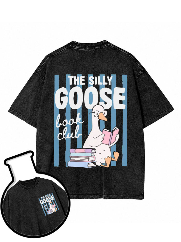 THE SILLY GOOSE book club Washed T-Shirt