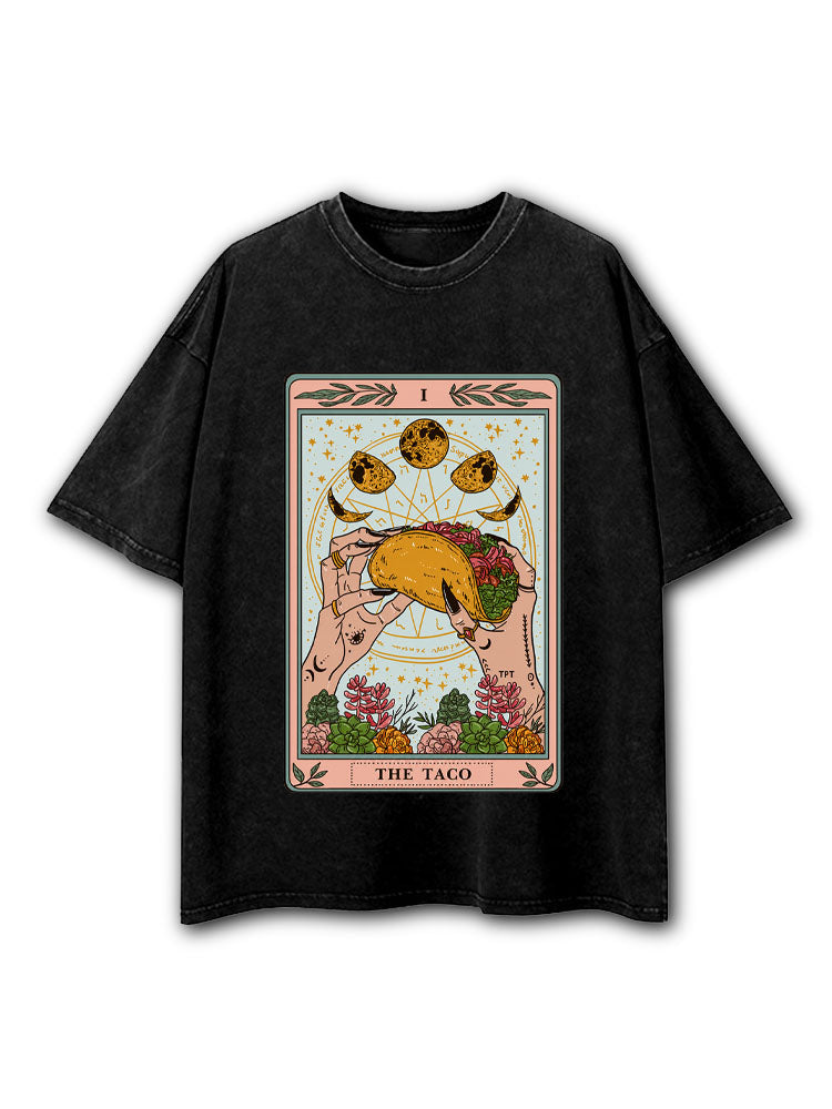 The Taco Tarot Washed T-Shirt