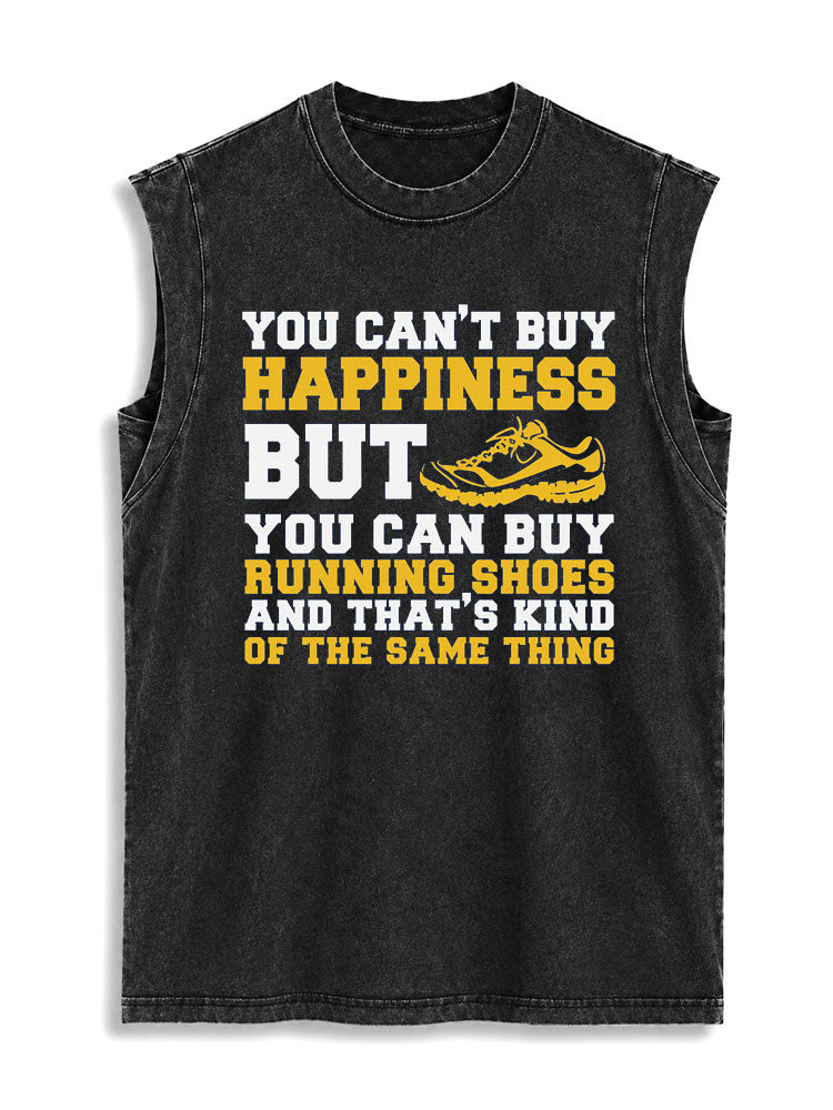 BUT YOU CAN BUY RUNNING SHOES Vintage Washed Cotton Tank Top