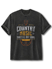 Country Music Soothe My Soul Washed T-Shirt