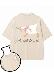girls will be girls Washed T-Shirt