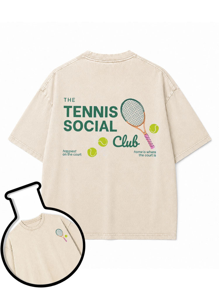 THE TENNIS SOCIAL Club Washed T-Shirt