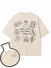 just a girl who loves hiking Washed T-Shirt