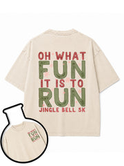 OH WHAT IT IS TO JINGLE BELL 5K  Washed T-Shirt