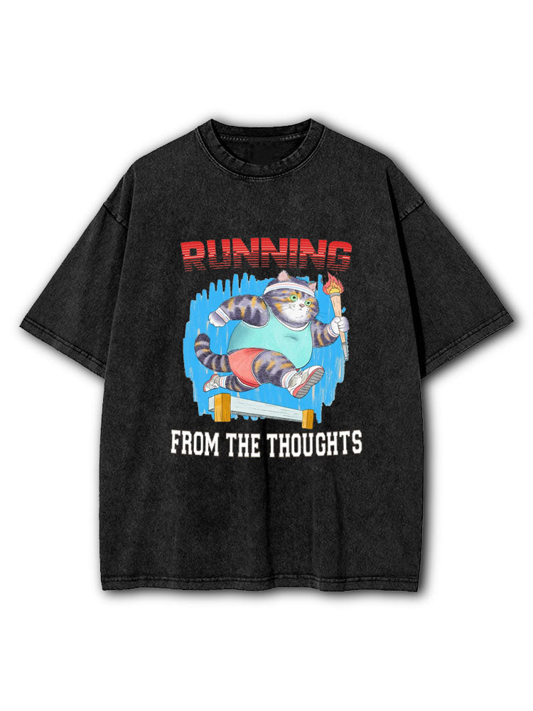 Running From Thoughts Washed T-Shirt