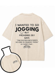 I WANTED TO GO JOGGING Washed T-Shirt