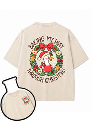 BAKING MY WAY THROUGH CHRISTMAS Washed T-Shirt