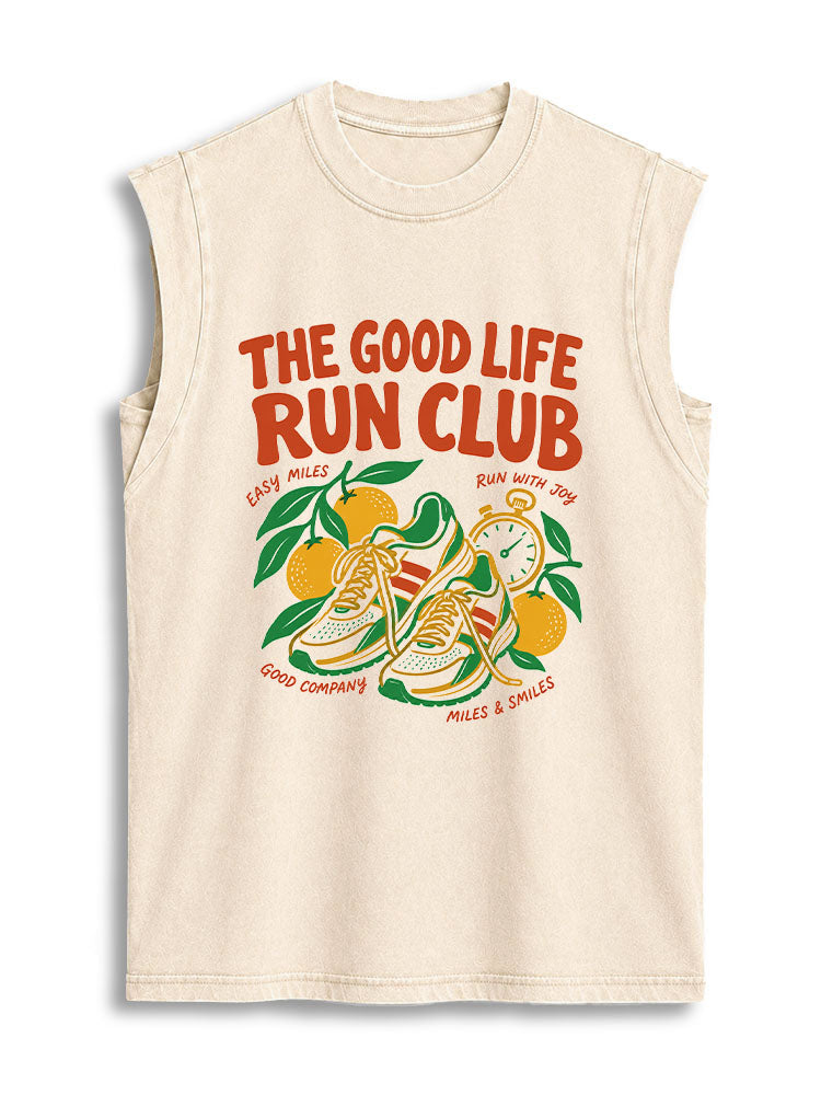 THE GOOD LIFE RUN CLUB Vintage Washed Cotton Tank Top