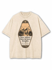 Chase Sunset Burn The Heavy Thoughs Washed T-Shirt