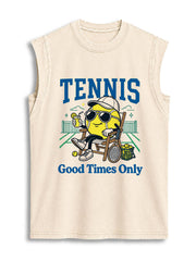 TENNIS Good Times Only Vintage Washed Cotton Tank Top
